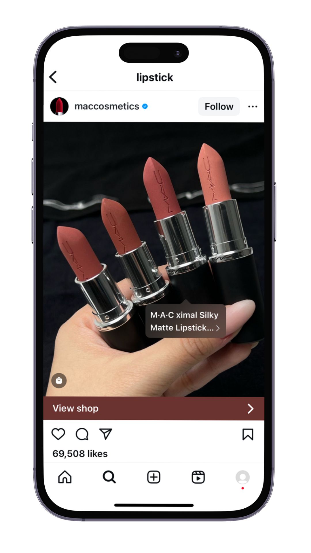 example of enabling purchases from Instagram ads